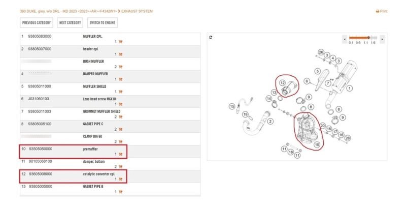 Anula Catalizador Escape Inoxidable Ktm 390 Duke 2017-2021