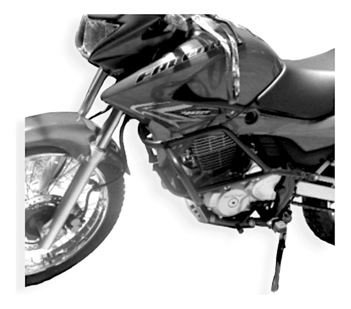 D_971534-MLA78278209231_082024-F.jpg Defensa Motor Alta 2 Refuerzos L Honda Nx 400 Falcon 1999-20