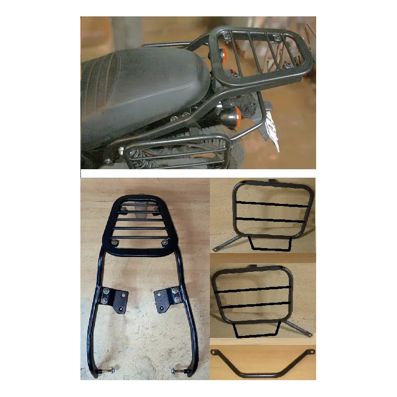 D_623569-MLA107729773583_022026-F.jpg Portaequipaje + Soporte Alforjas Royal Enfield Hunter 350