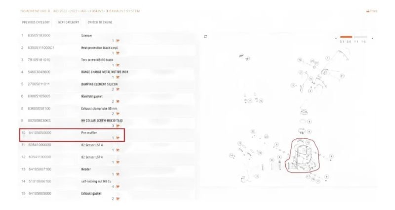 Anula Catalizador Escape Inox Ktm 890 Adventure R 2021-2025