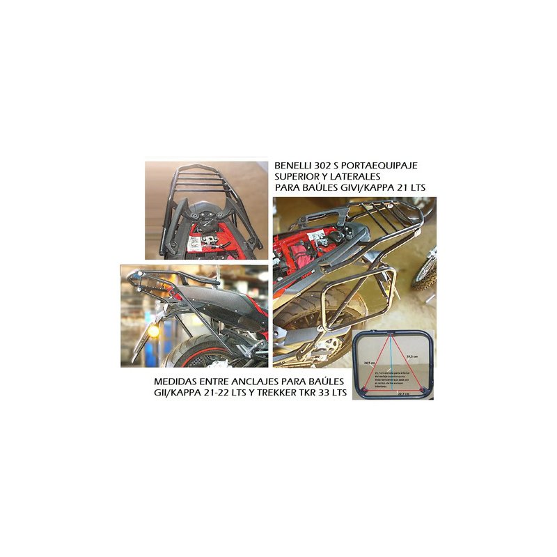 Portaequipaje + Soporte Baul Benelli 302 S