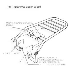 Portaequipaje Respaldo + Soporte Bolsos S/base Gilera Yl 200